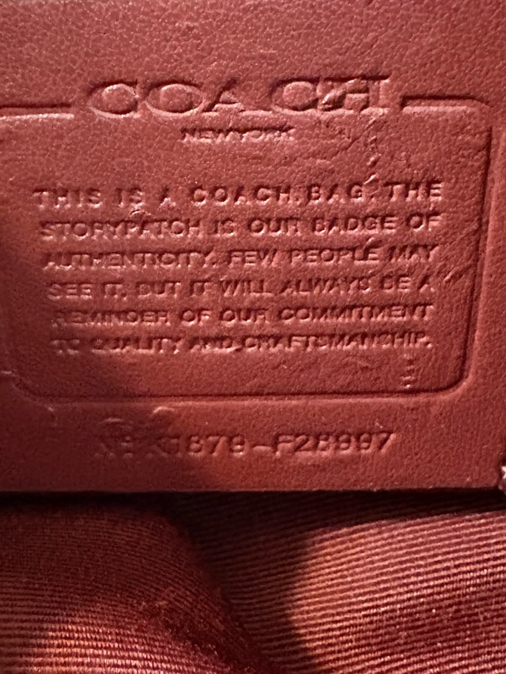 Coach Lexy Pebbled Leather Shoulder Bag Wine oxblood color women’s purse tote - Picture 6 of 13
